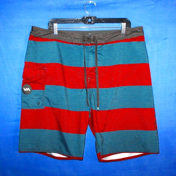 RVCA Striped Board Shorts - Men's Size 38 - - Picture 1 of 6